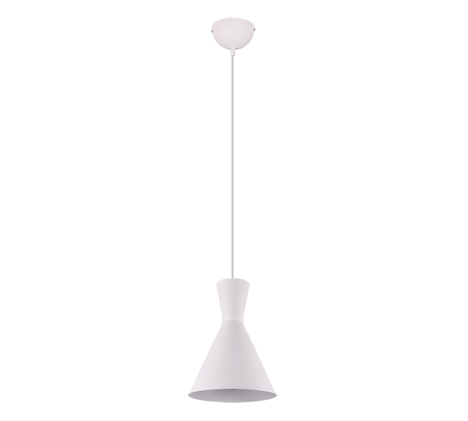 ENZO | Pendant | White mat | Metal