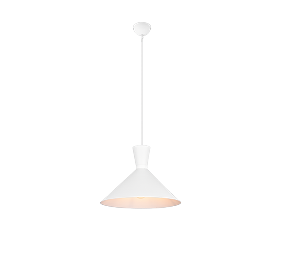 ENZO | Pendant | White mat | Metal
