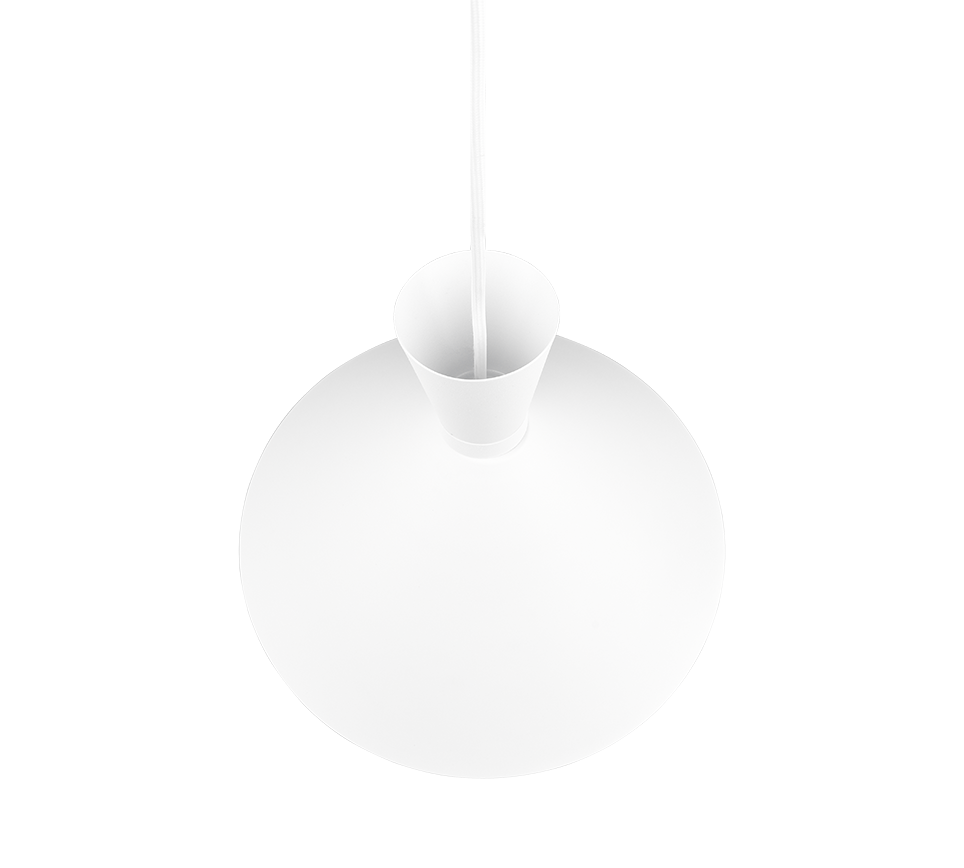 ENZO | Pendant | White mat | Metal