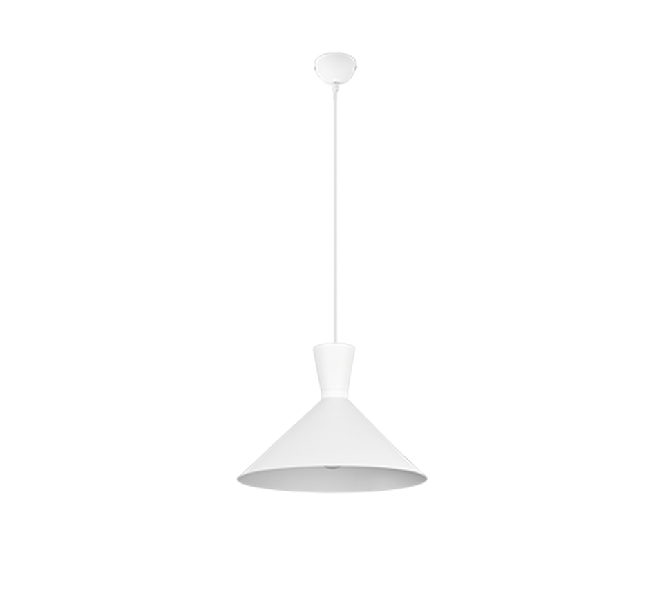 ENZO | Pendant | White mat | Metal