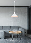 ENZO | Pendant | White mat | Metal