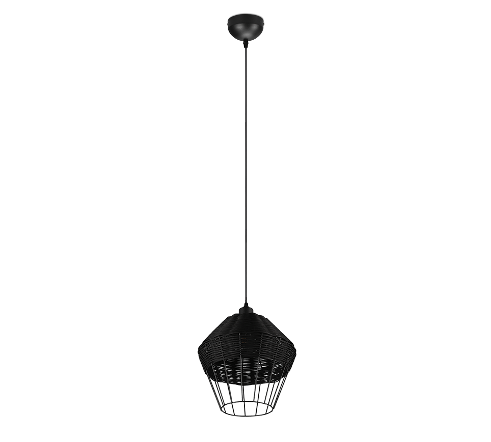 BORKA | Pendant | Black | Rattan meshwork