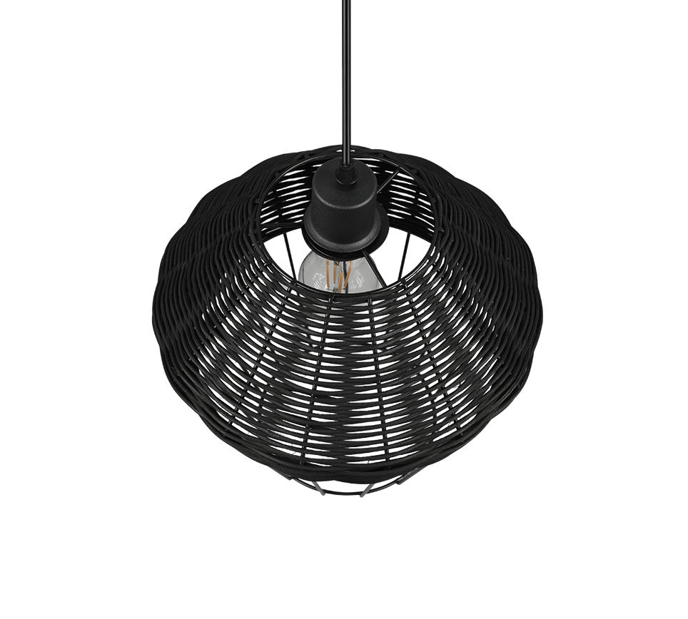 BORKA | Pendant | Black | Rattan meshwork