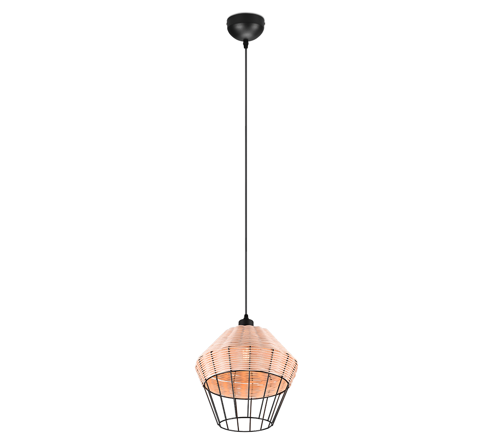BORKA | Pendant | Natural finish | Rattan meshwork