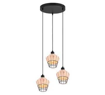 BORKA | Pendant | Natural finish | Rattan meshwork