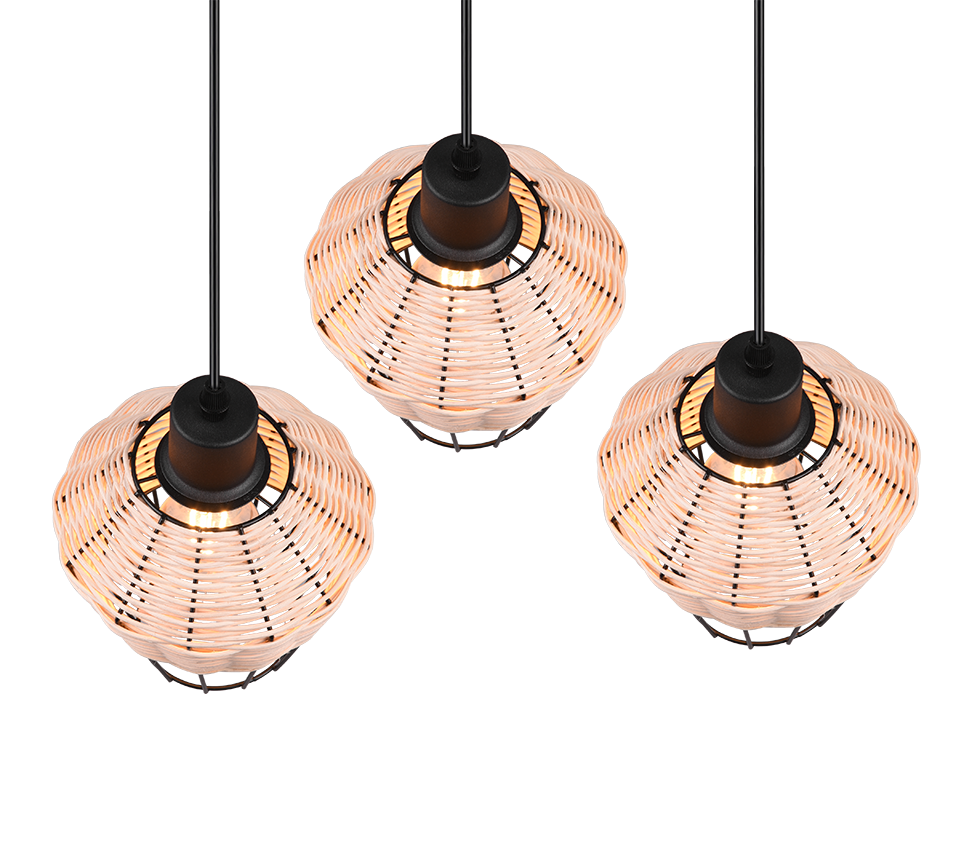 BORKA | Pendant | Natural finish | Rattan meshwork