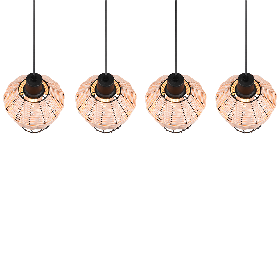 BORKA | Pendant | Natural finish | Rattan meshwork