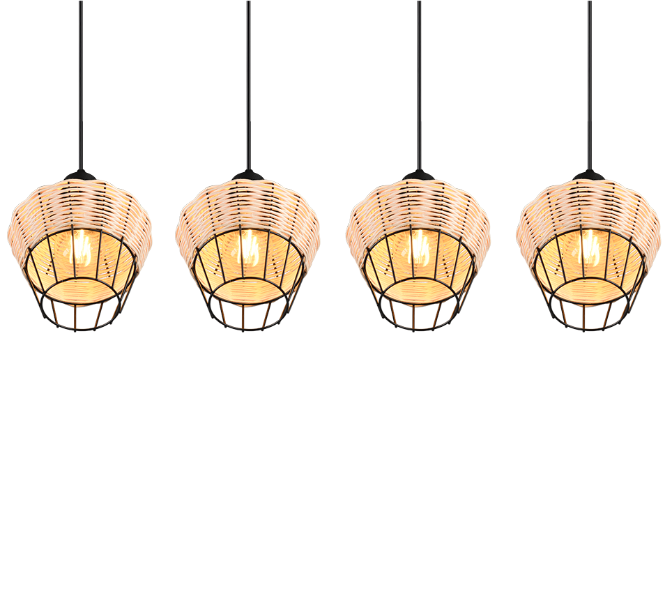 BORKA | Pendant | Natural finish | Rattan meshwork