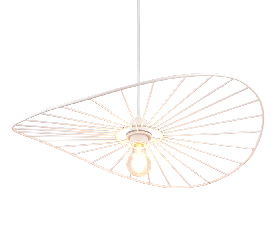CHAPEAU | Pendant | White mat | Metal