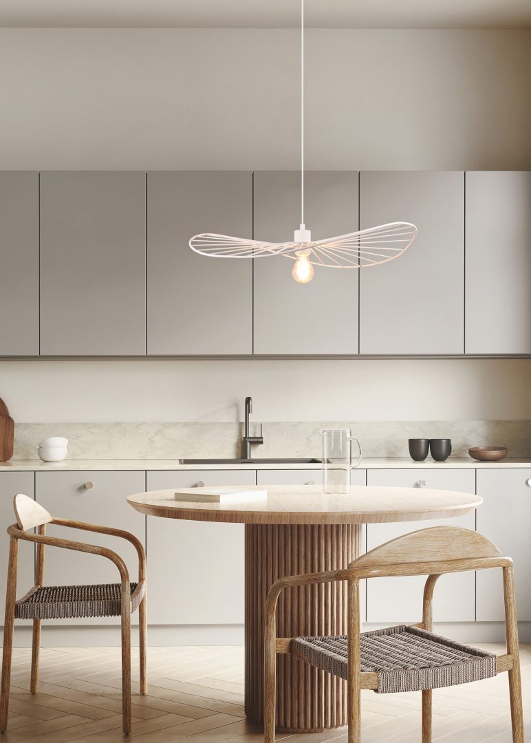 CHAPEAU | Pendant | White mat | Metal