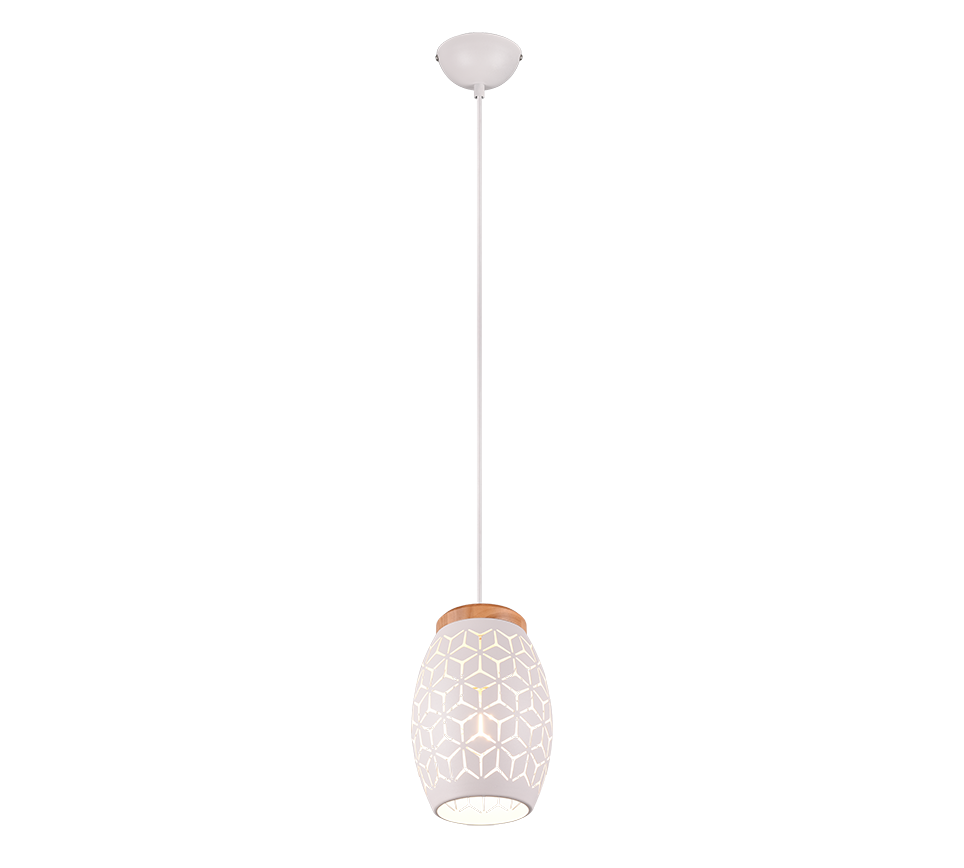 BIDAR | Pendant | White mat | Metal