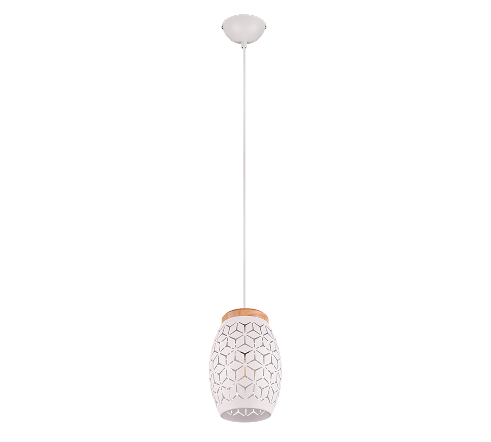BIDAR | Pendant | White mat | Metal