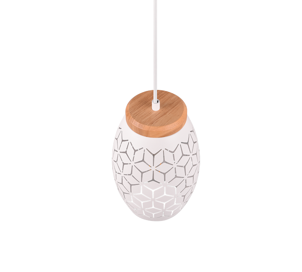 BIDAR | Pendant | White mat | Metal