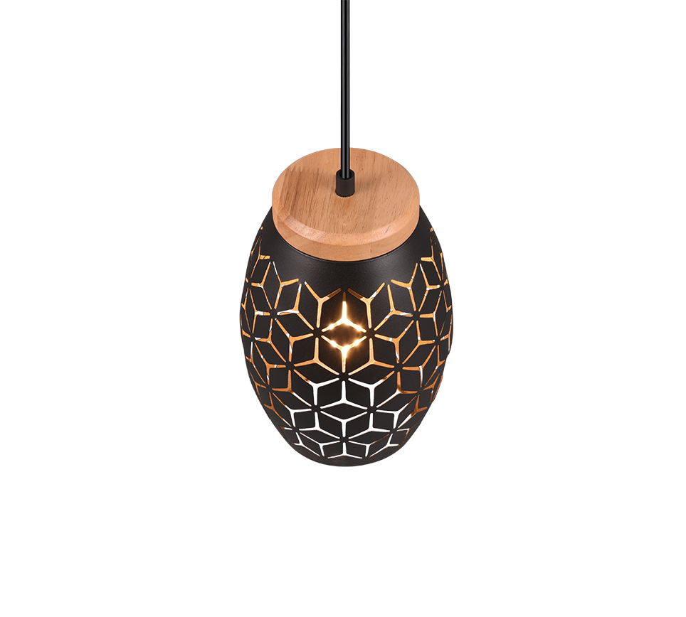 BIDAR | Pendant | Schwarz-Gold | Metal