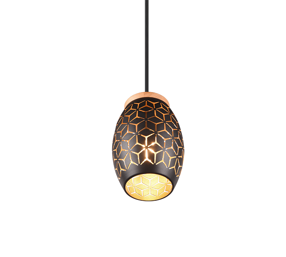 BIDAR | Pendant | Schwarz-Gold | Metal