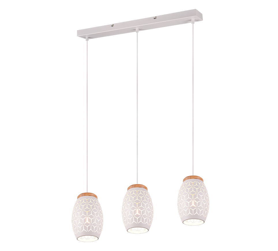 BIDAR | Pendant | White mat | Metal