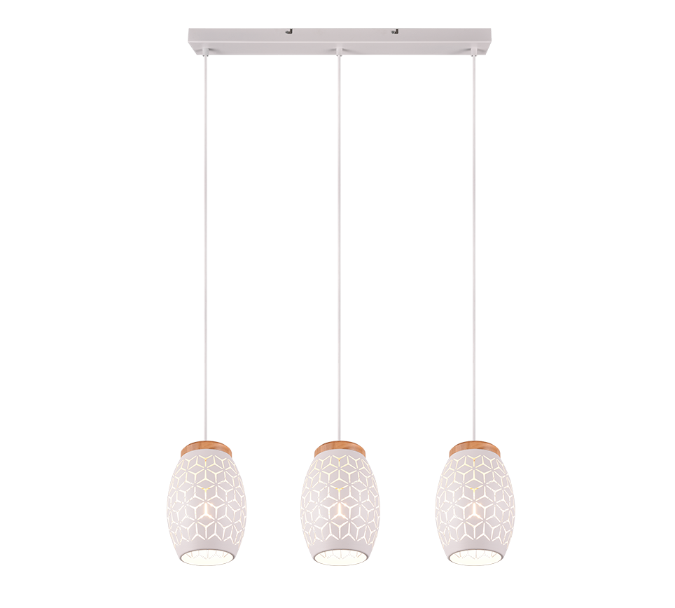 BIDAR | Pendant | White mat | Metal