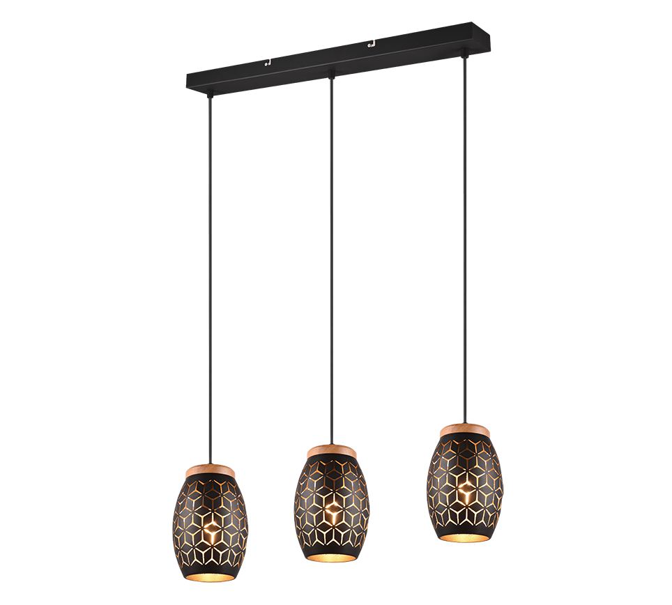 BIDAR | Pendant | Schwarz-Gold | Metal