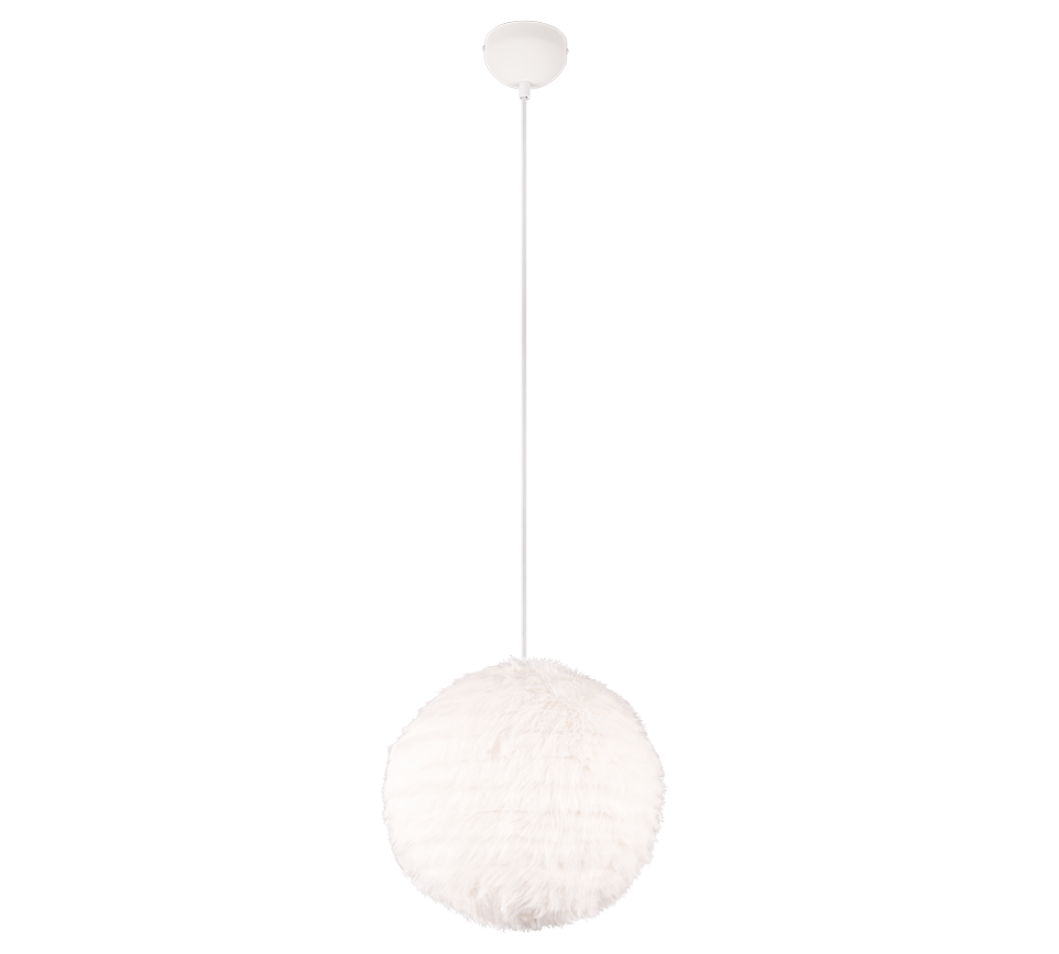 FURRY | Pendant | White | Synthetik Plüsch