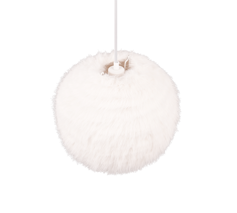FURRY | Pendant | White | Synthetik Plüsch