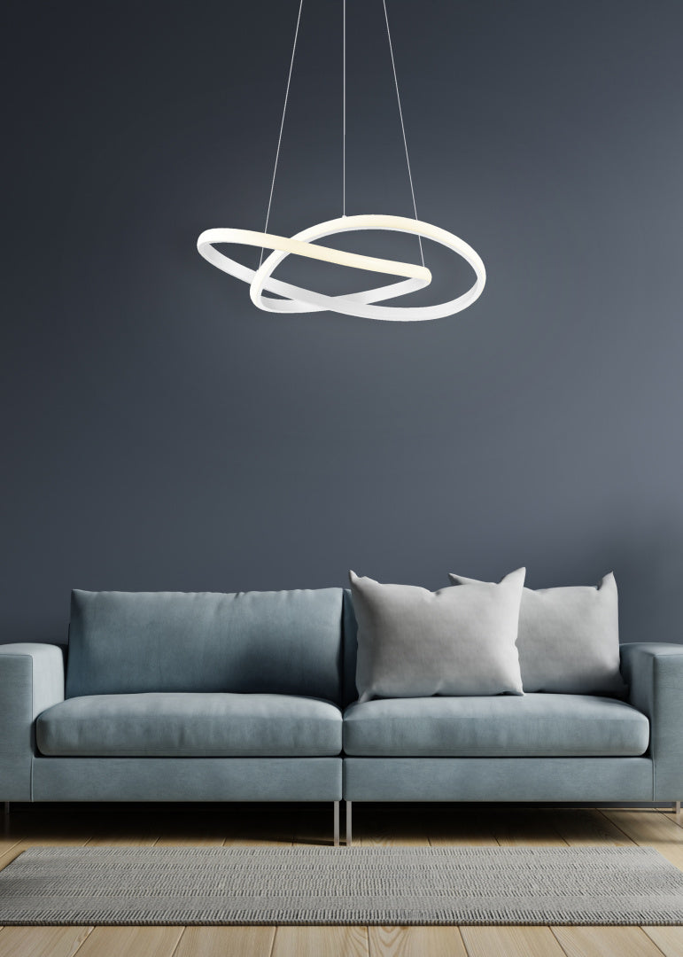 COURSE | Pendant | White mat | Metal