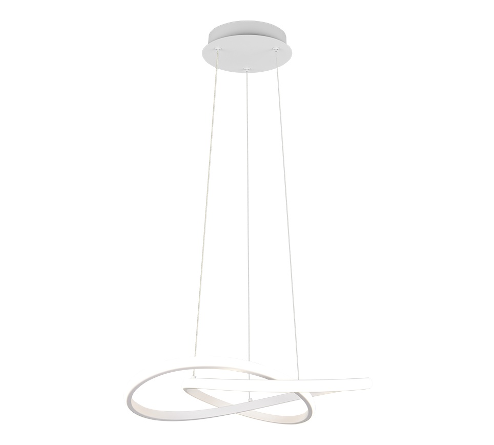 MANSA | Pendant | White mat | Metal