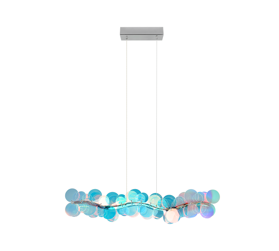 PULSE | Pendant | Transparent iridescent | Plastic
