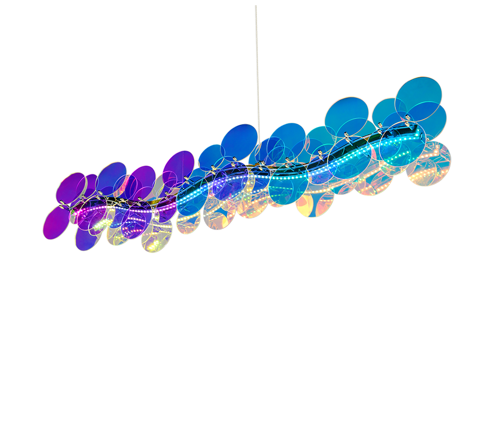 PULSE | Pendant | Transparent iridescent | Plastic