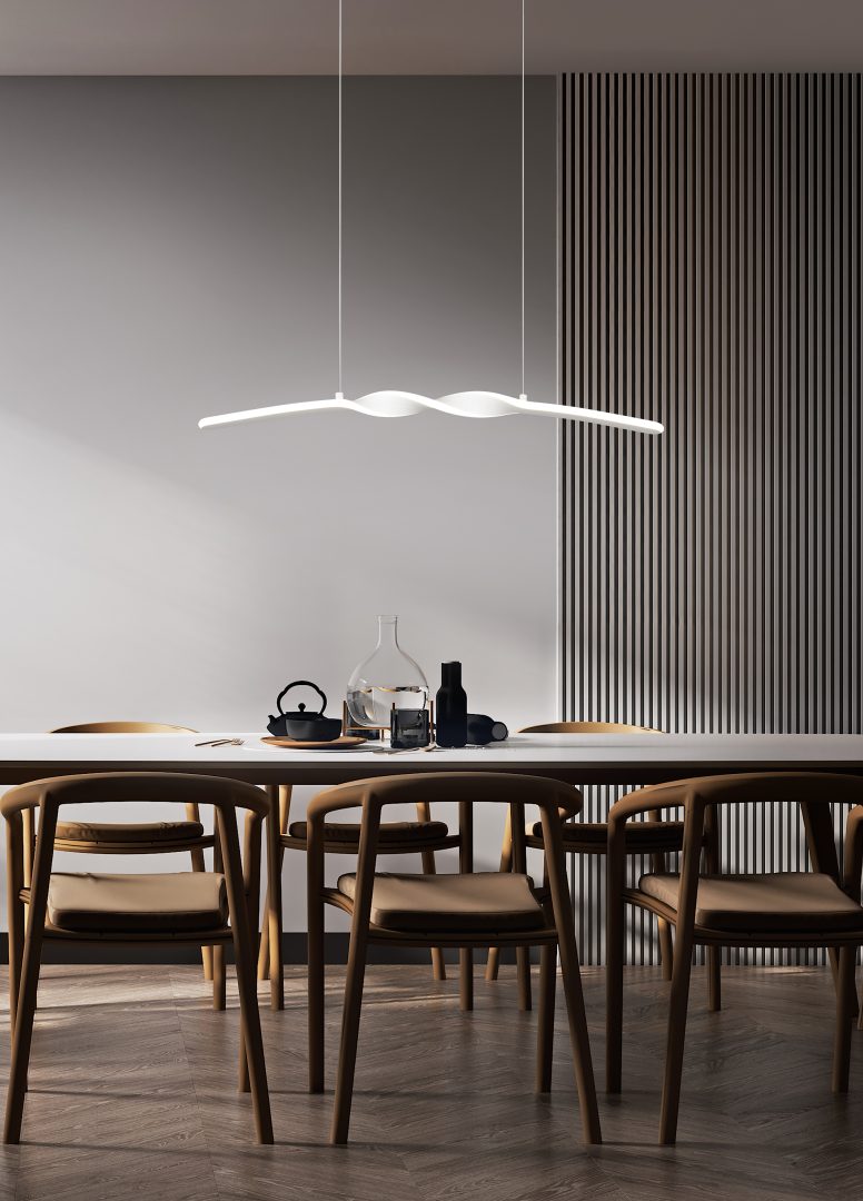 GINKO | Pendant | White mat | Metal
