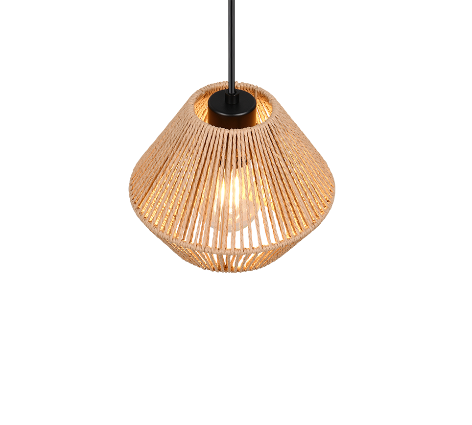 LUCILLE | Pendant | Black mat | Papiergarn