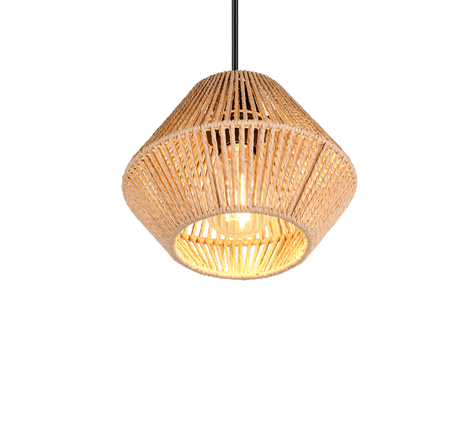 LUCILLE | Pendant | Black mat | Papiergarn