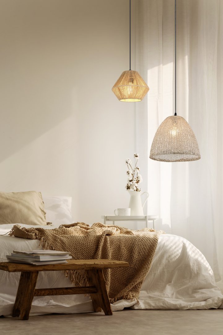 LUCILLE | Pendant | Black mat | Papiergarn