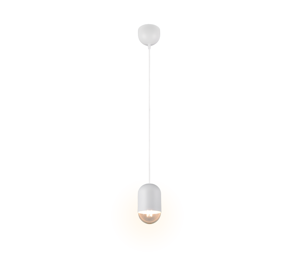 NARA | Pendant | White mat | Metal
