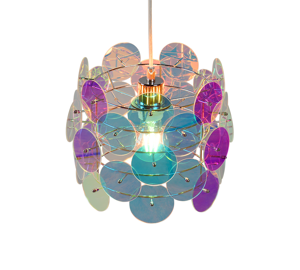 IRIDE | Pendant | Transparent iridescent | Plastic