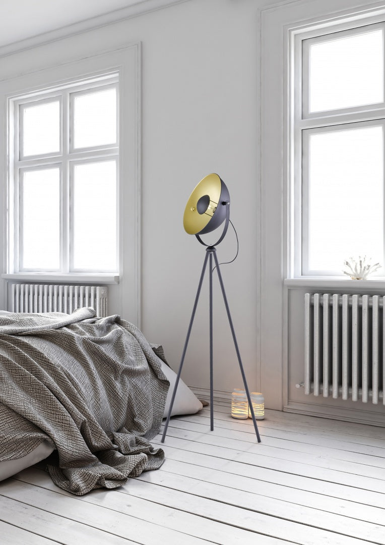CHEWY | Floor lamp | Schwarz-Gold | Metal