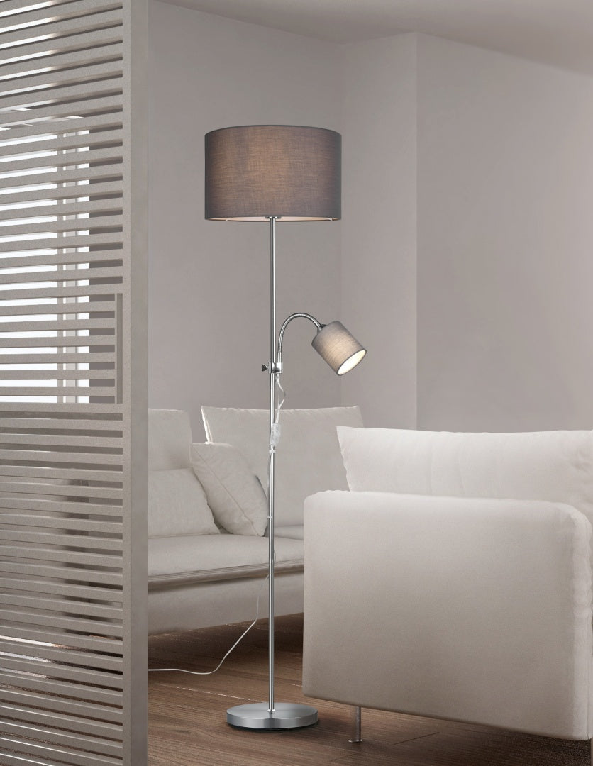 OWEN | Floor lamp | Nickel mat | Metal