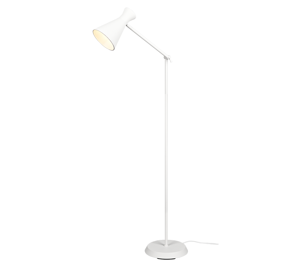 ENZO | Floor lamp | White mat | Metal