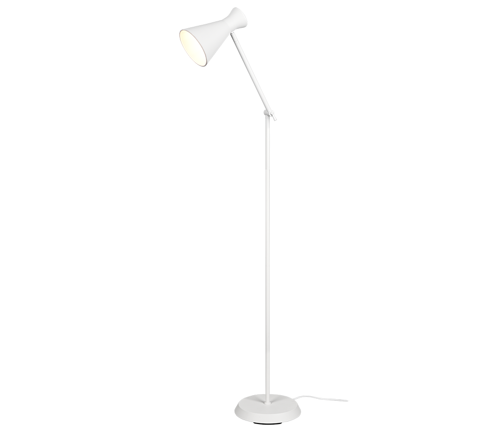 ENZO | Floor lamp | White mat | Metal