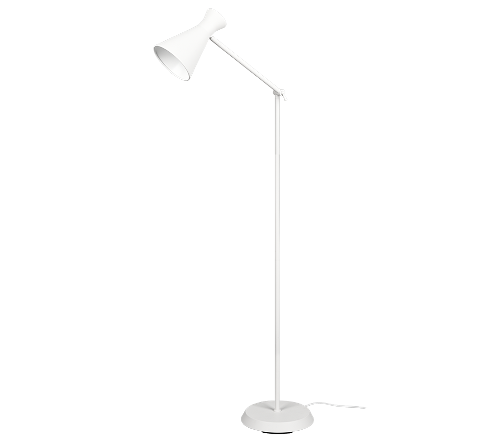 ENZO | Floor lamp | White mat | Metal