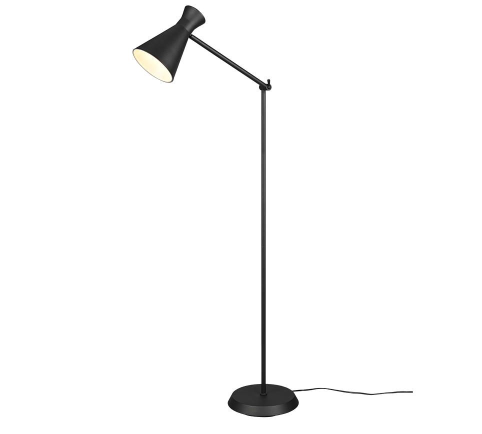 ENZO | Floor lamp | Black mat | Metal