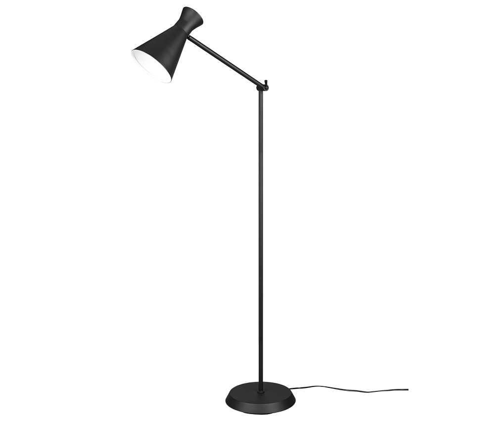 ENZO | Floor lamp | Black mat | Metal