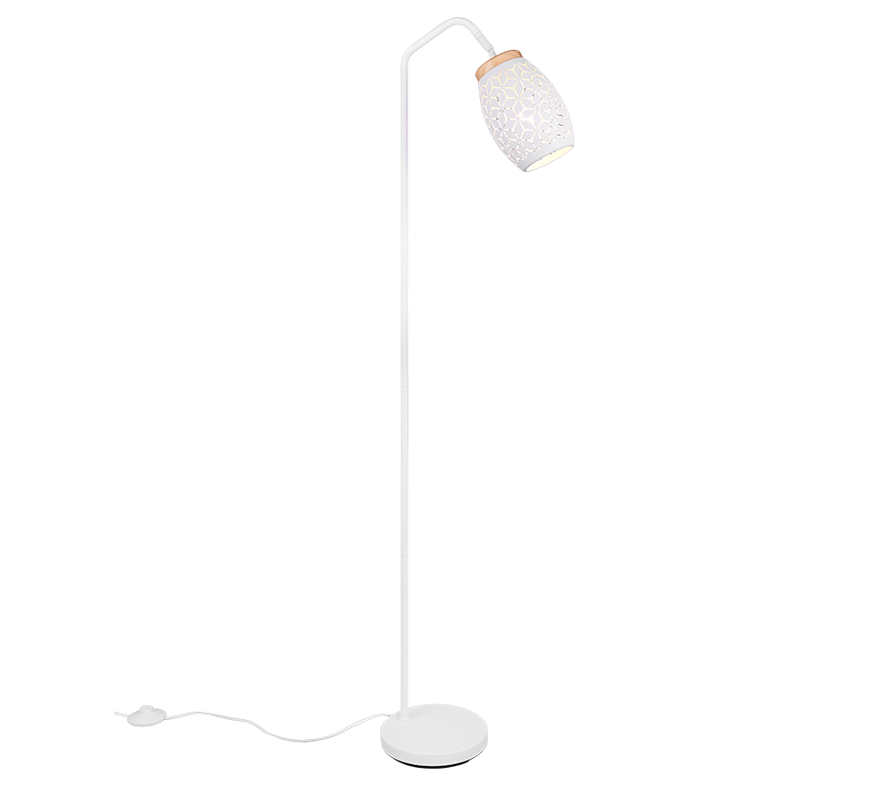BIDAR | Floor lamp | White mat | Metal