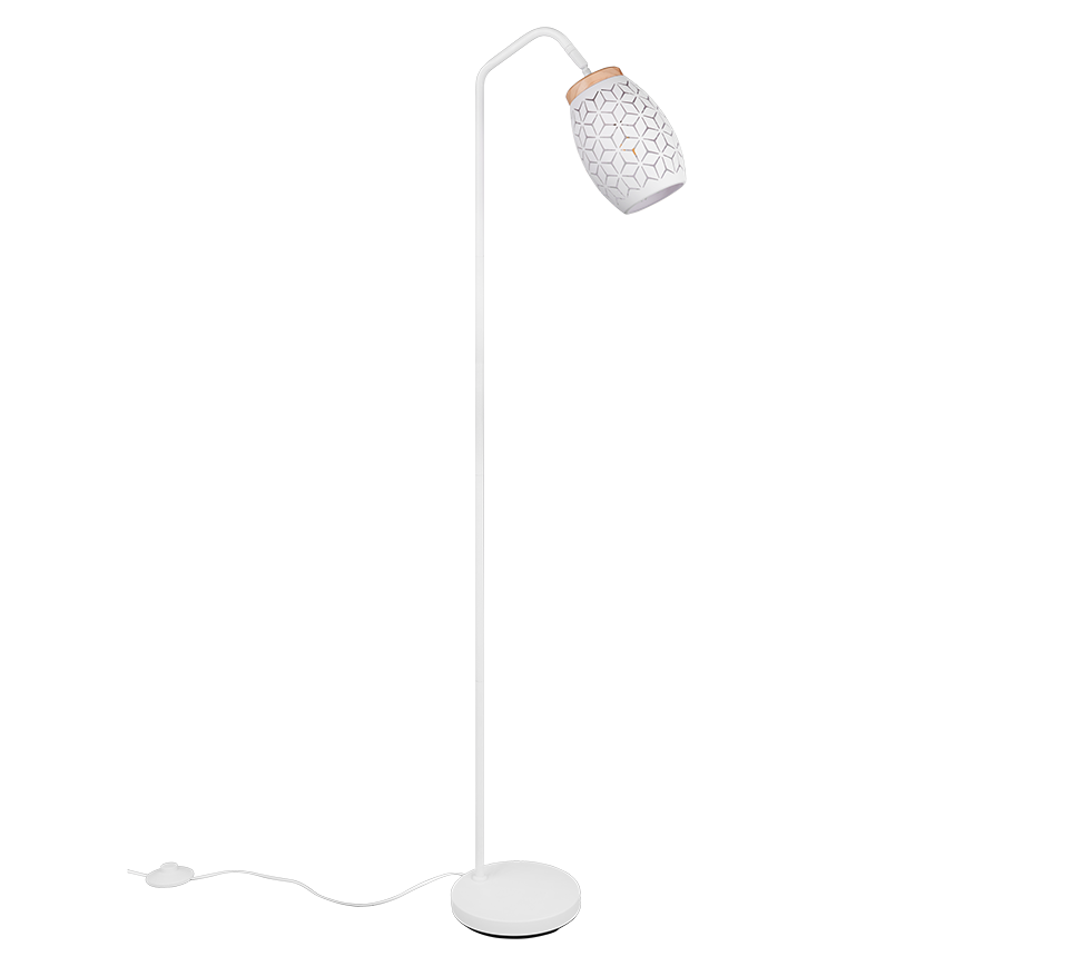 BIDAR | Floor lamp | White mat | Metal