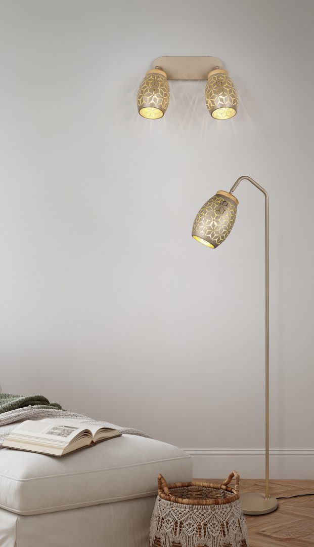 BIDAR | Floor lamp | Coffee | Metal