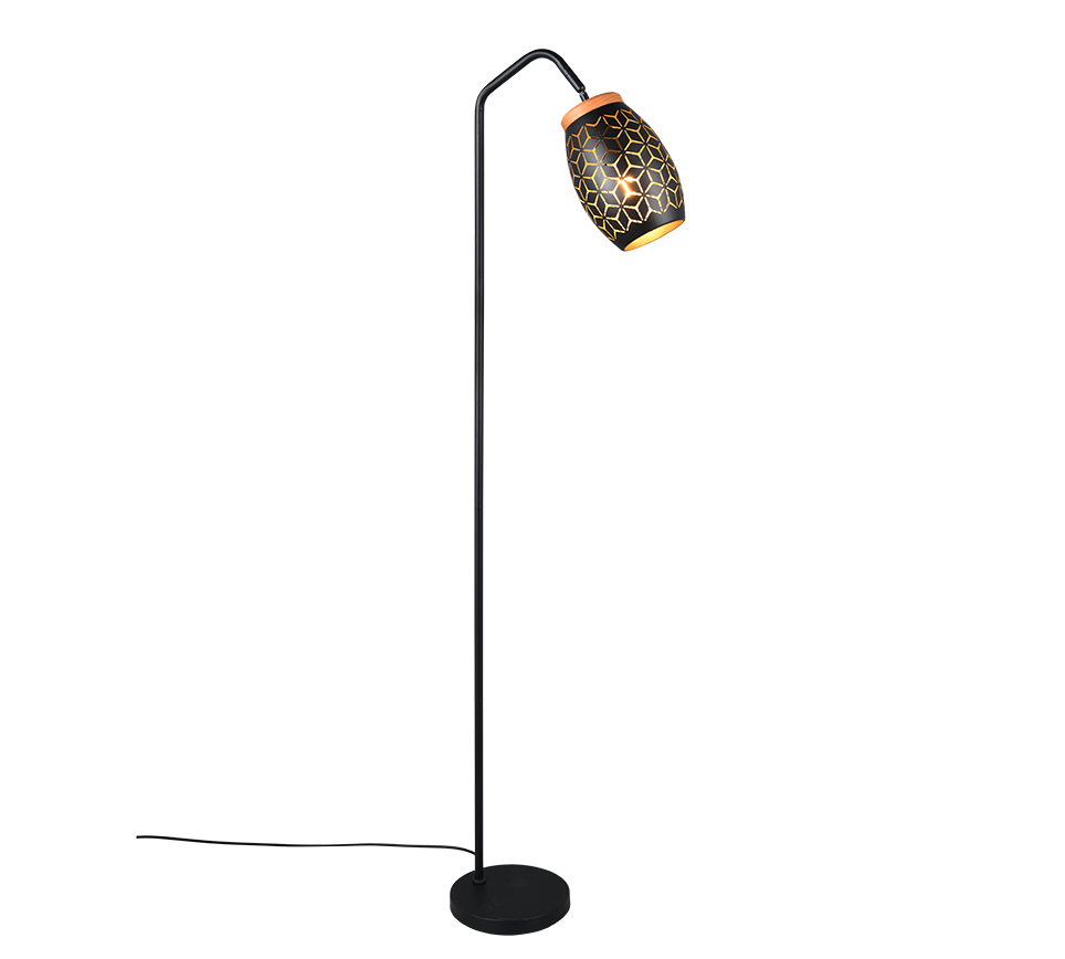 BIDAR | Floor lamp | Schwarz-Gold | Metal