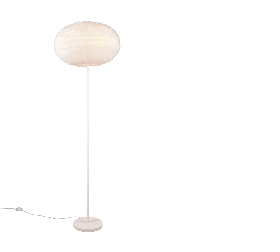 FURRY | Floor lamp | White | Synthetik Plüsch