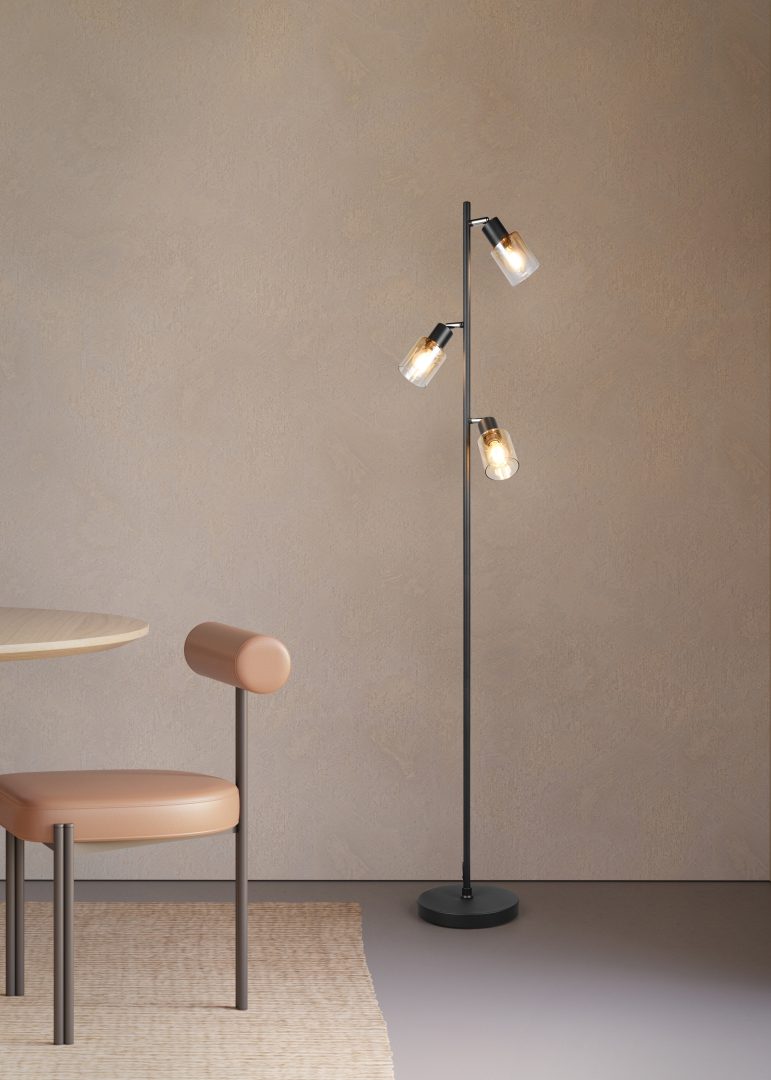 CADIZ | Floor lamp | Black mat | Metal