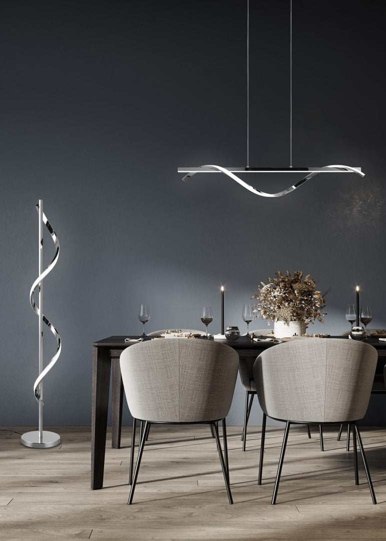 ISABEL | Floor lamp | Chrome | Metal