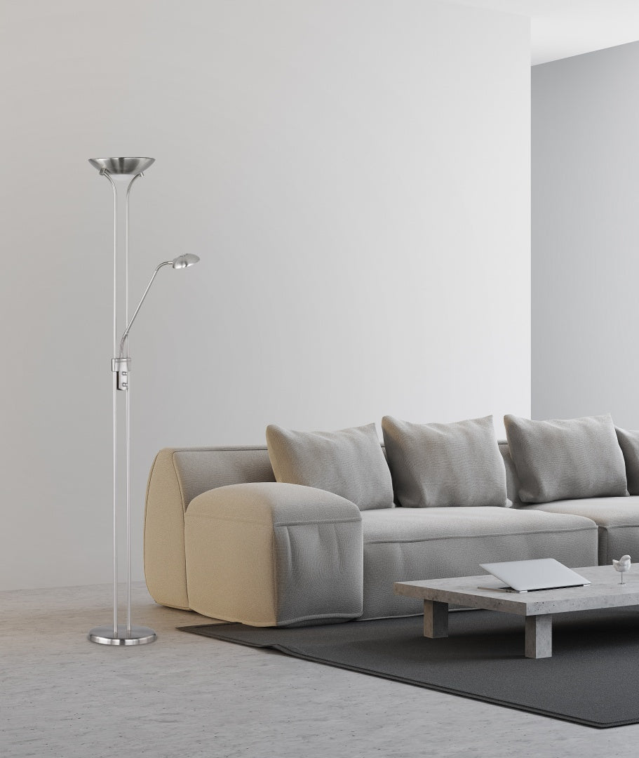 SPOCK | Floor lamp | Nickel mat | Metal