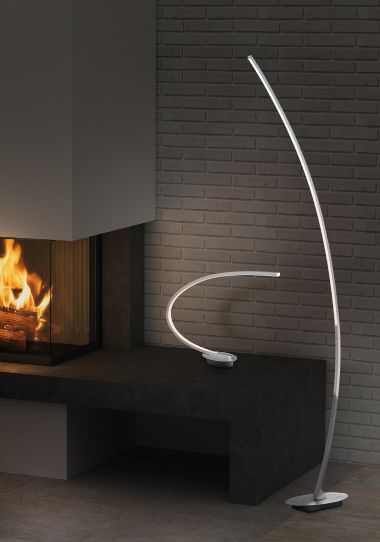 SOLO | Floor lamp | Brushed aluminium | Metal